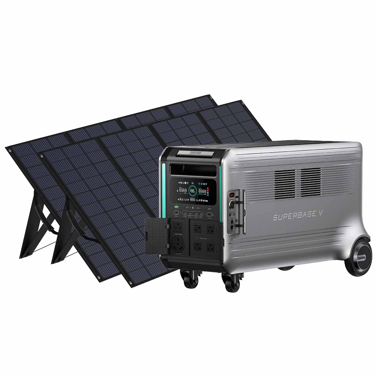 Generador Solar Zendure SuperBase V4600: 4608Wh de almacenamiento, 3800W de potencia, y 800W de capacidad solar.